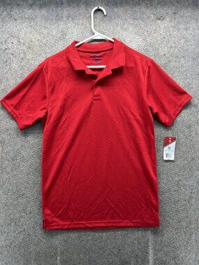 IZOD Polo Shirt Boys XL 18-20 Red Short Sleeve Tagless School Uniform Casual